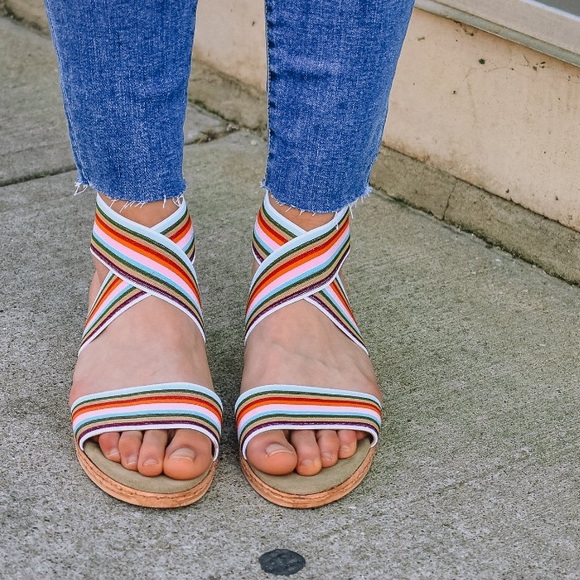 RAINBOW STRIPE SANDALS - Charleston Shoe Co Benjamin - Picture 3 of 4